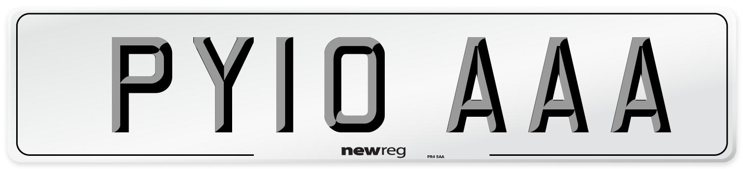 PY10 AAA Number Plate from New Reg